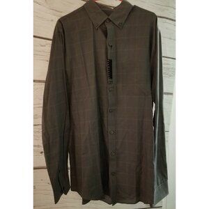Van Heusen Studio Gray Long Sleeve Button Down  16 1/2 - 17 Big & Tall Premium